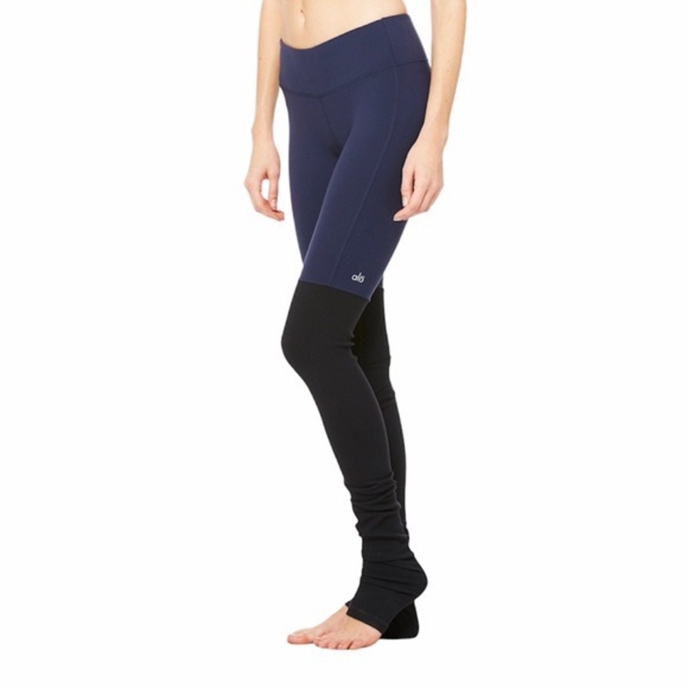 ALO Yoga Navy and Black Leggings
